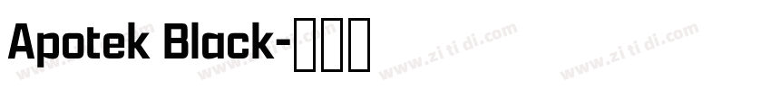 Apotek Black字体转换